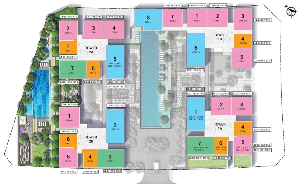 Mat bang tang Linden Residences